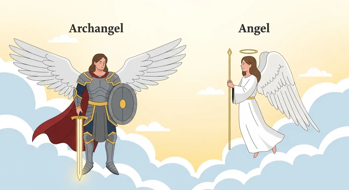 Difference between archangel and angel