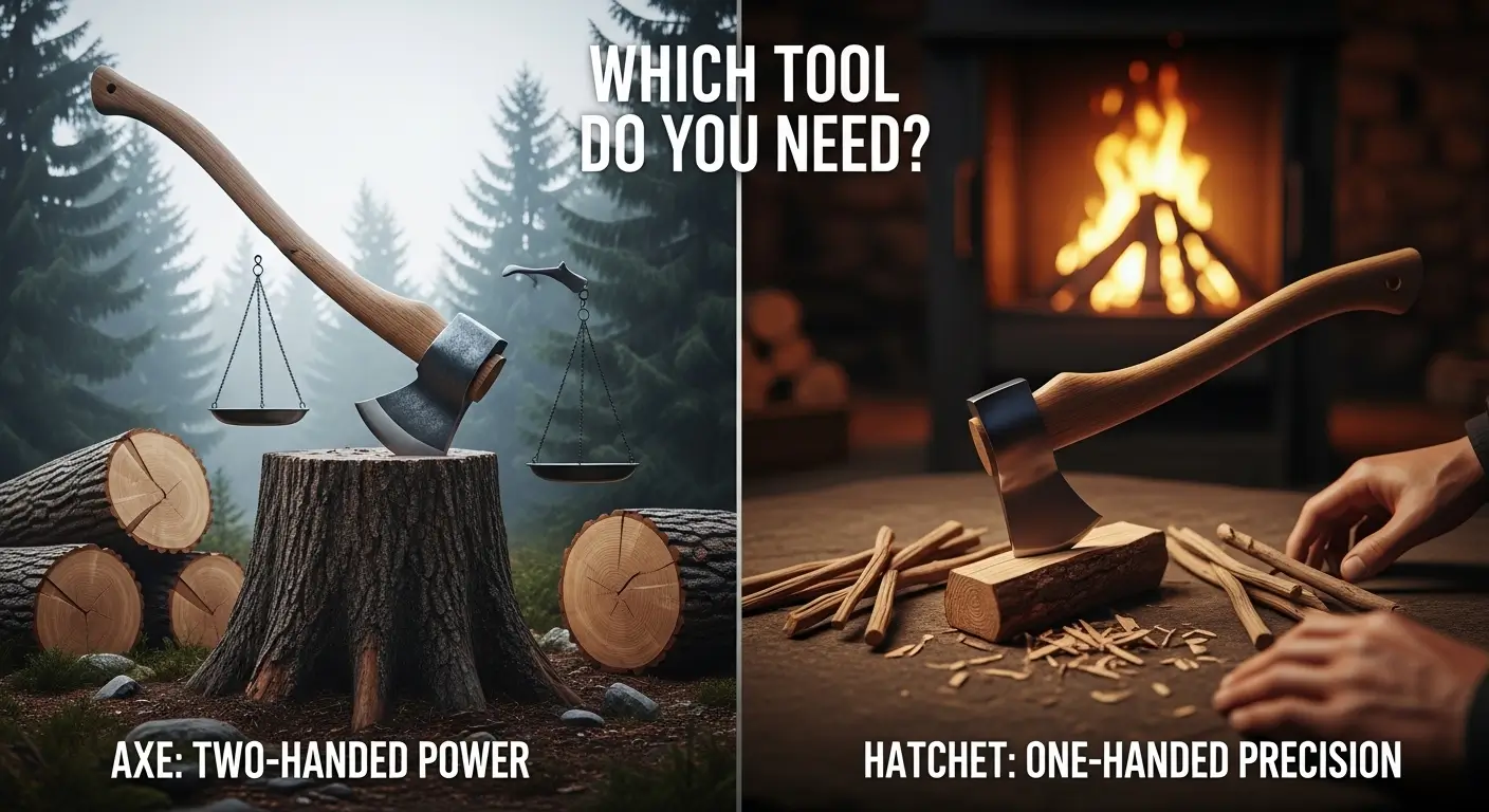 difference between axe and hatchet