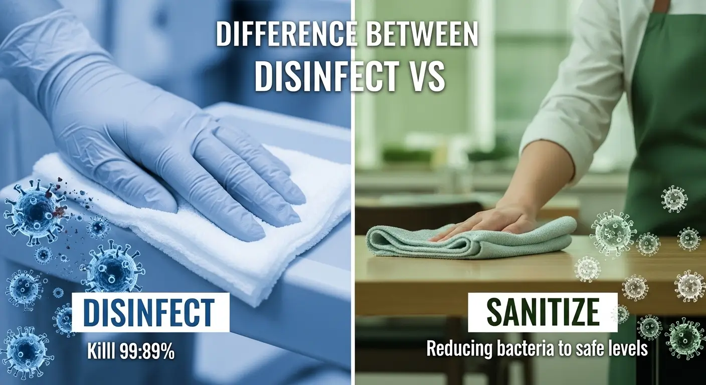 difference between disinfect and sanitize