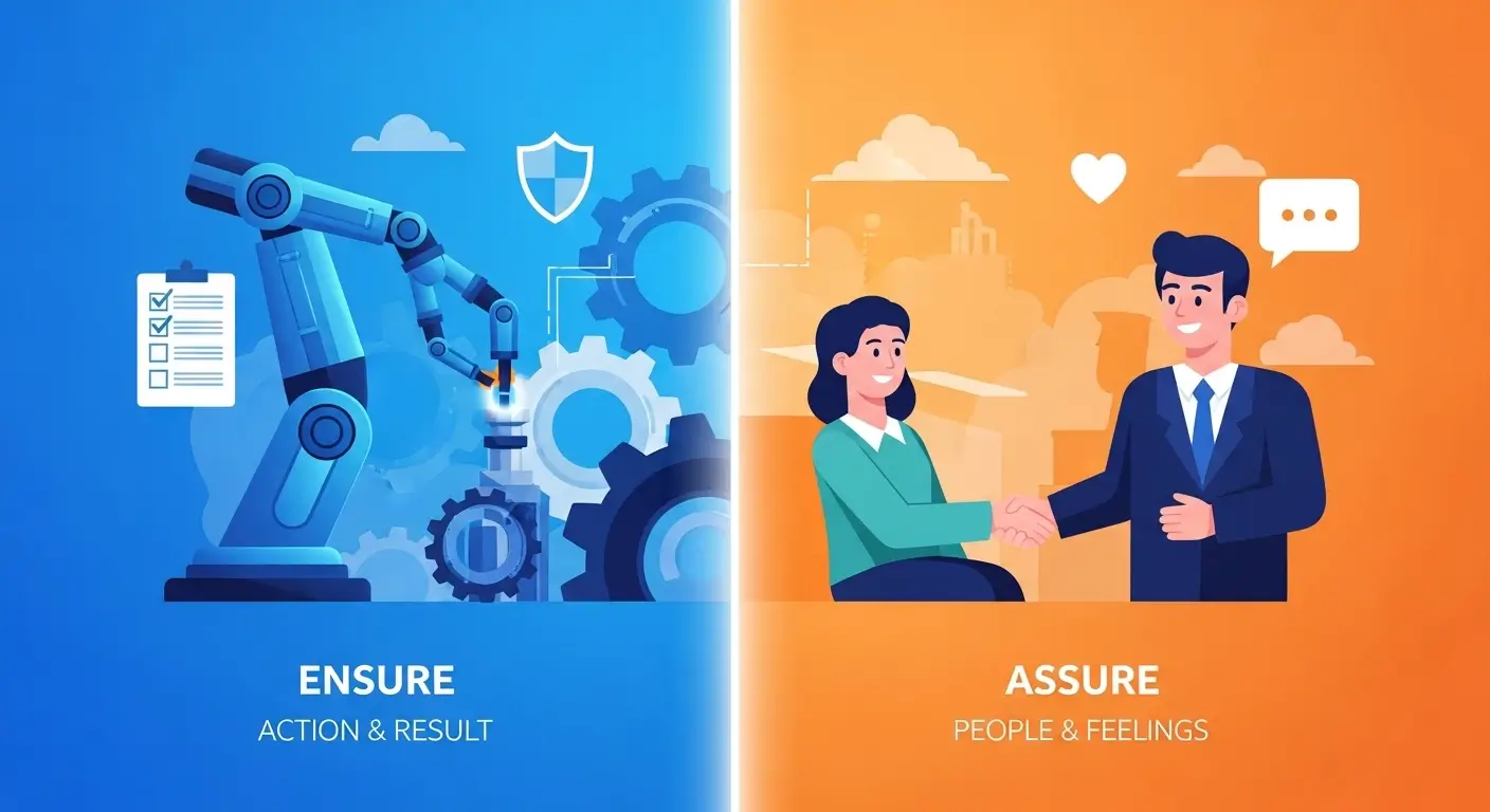 difference between ensure and assure