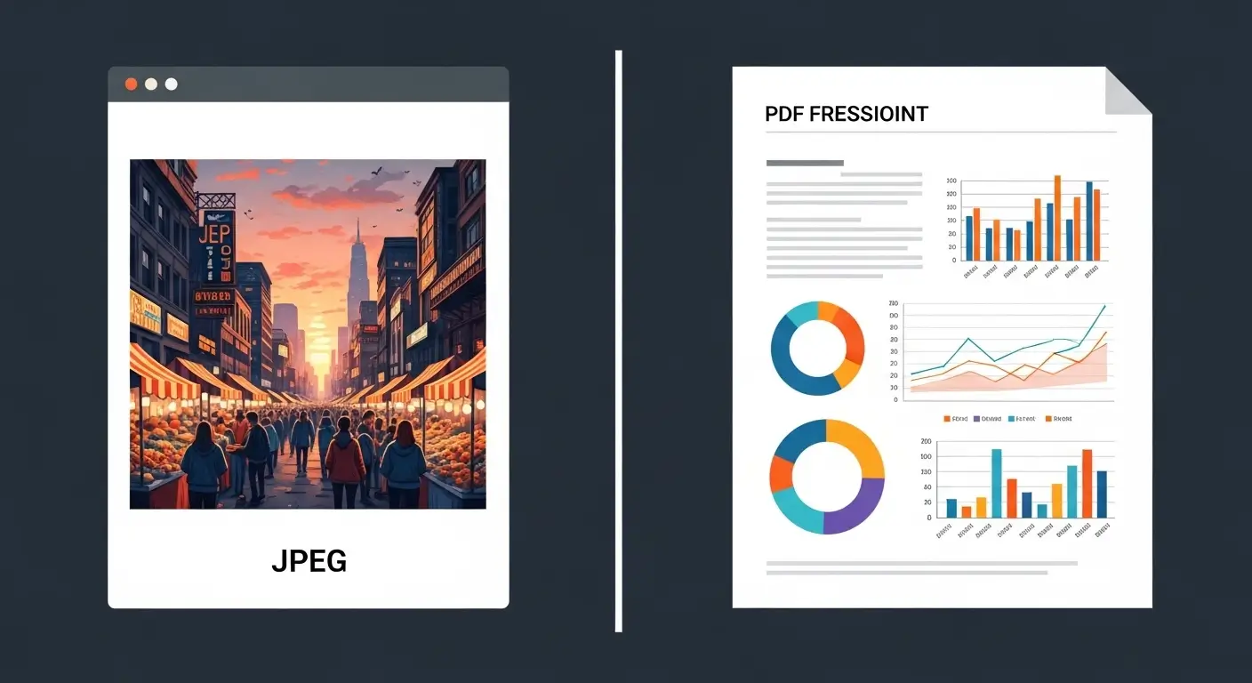 Difference between jpeg and pdf