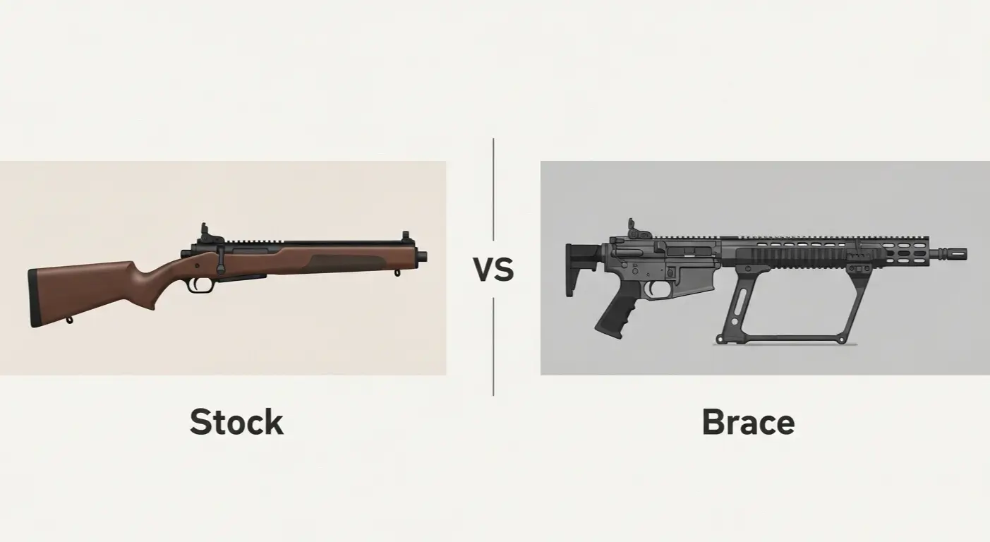 Difference between stock and brace