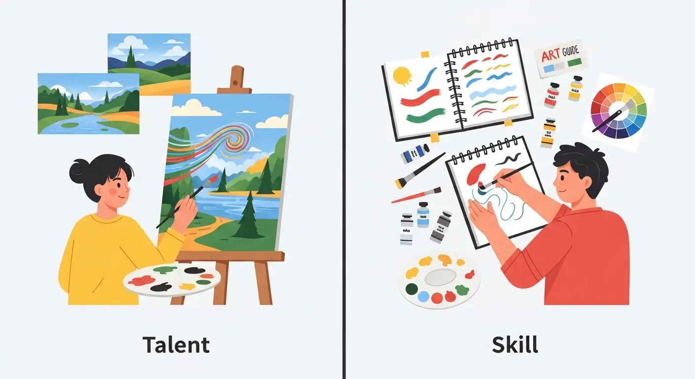 Difference between talent and skill