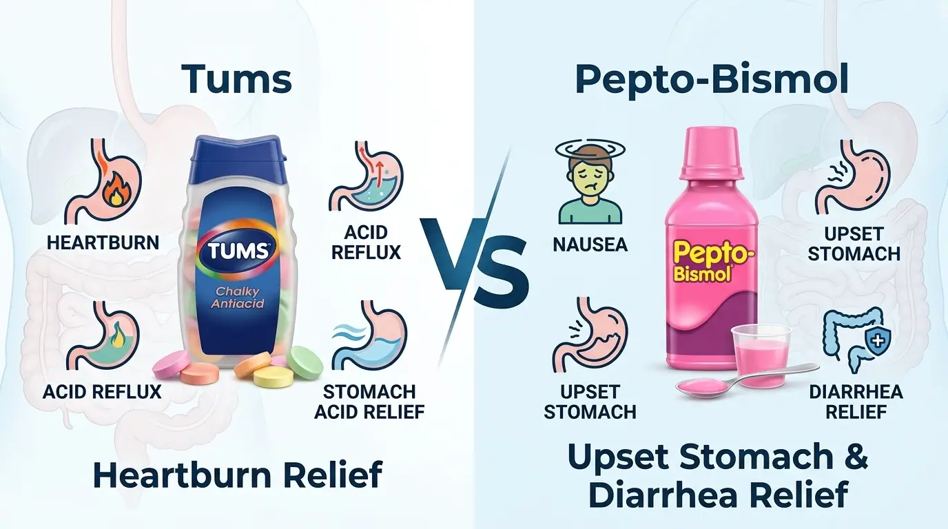 Difference Between Tums and Pepto