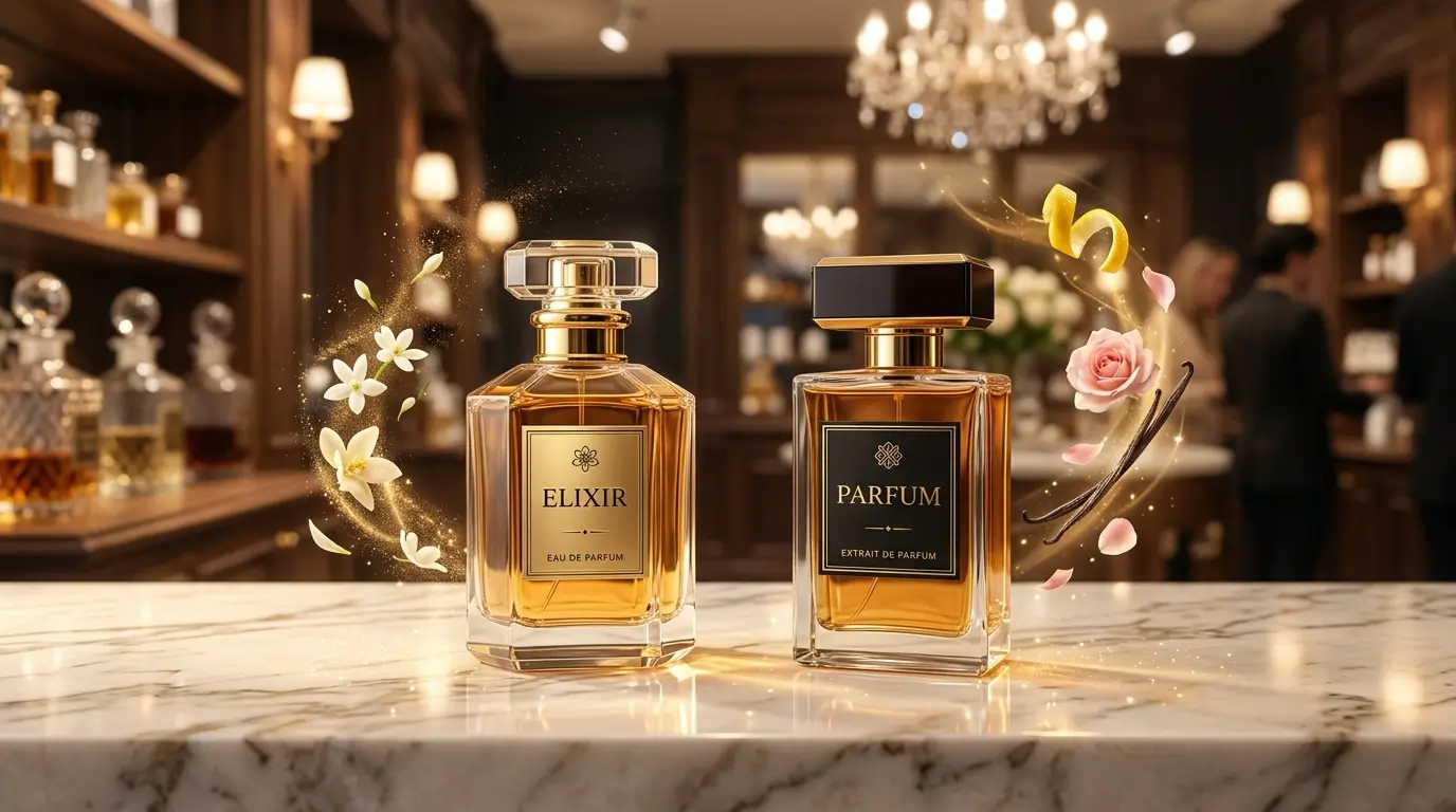 difference between elixir and parfum