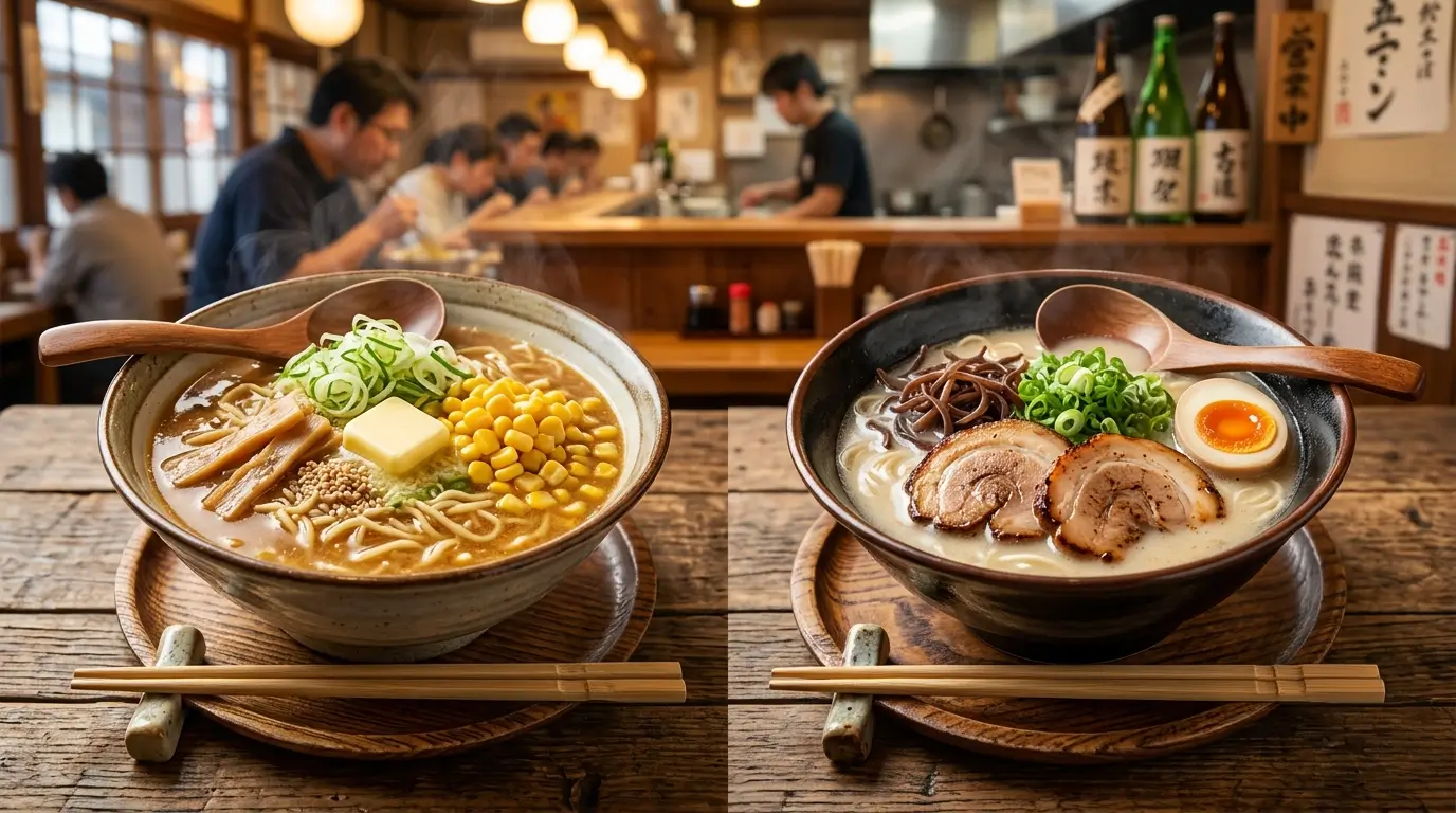 difference between miso and tonkotsu