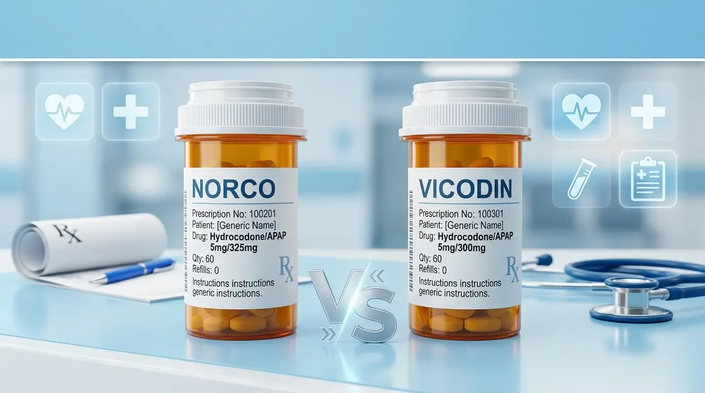 difference between norco and vicodin