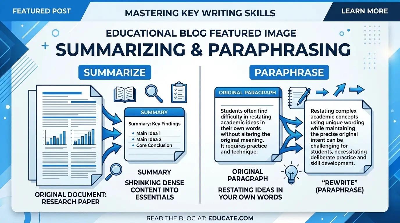 difference between summary and paraphrase