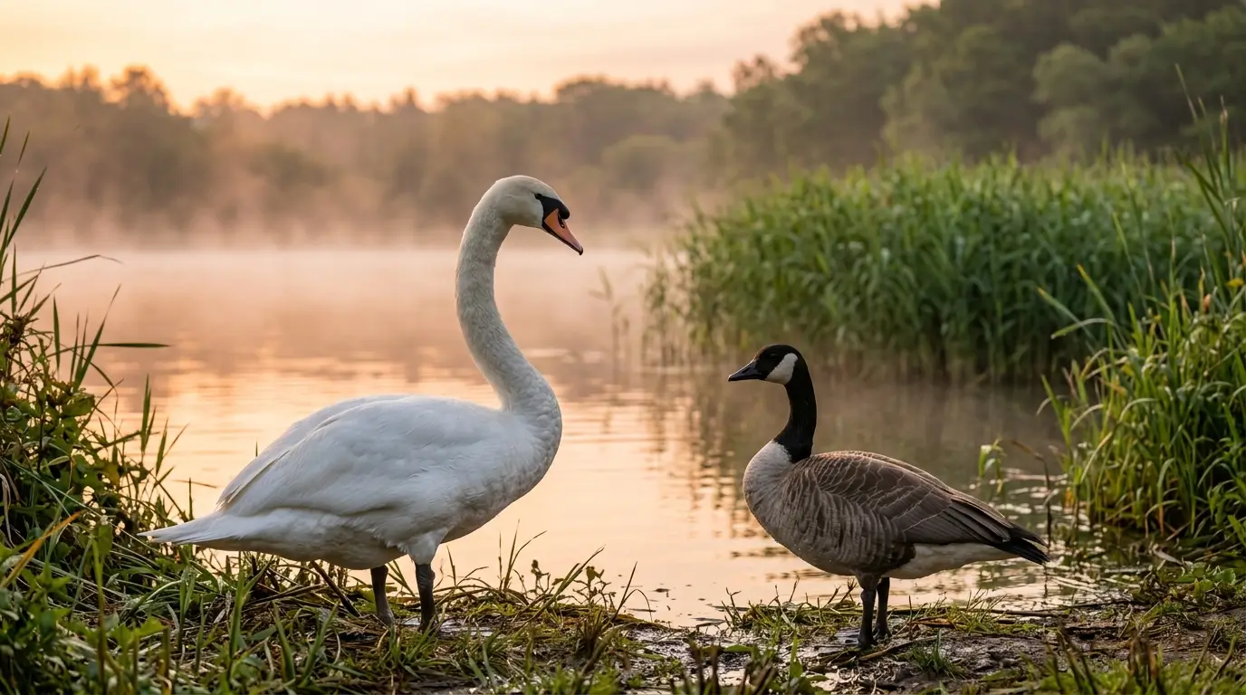 difference between swan and goose
