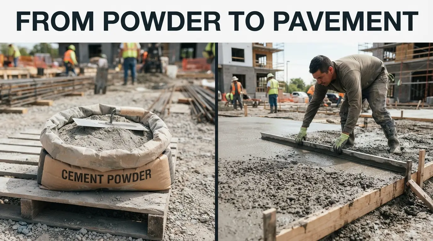 difference between cement and concrete