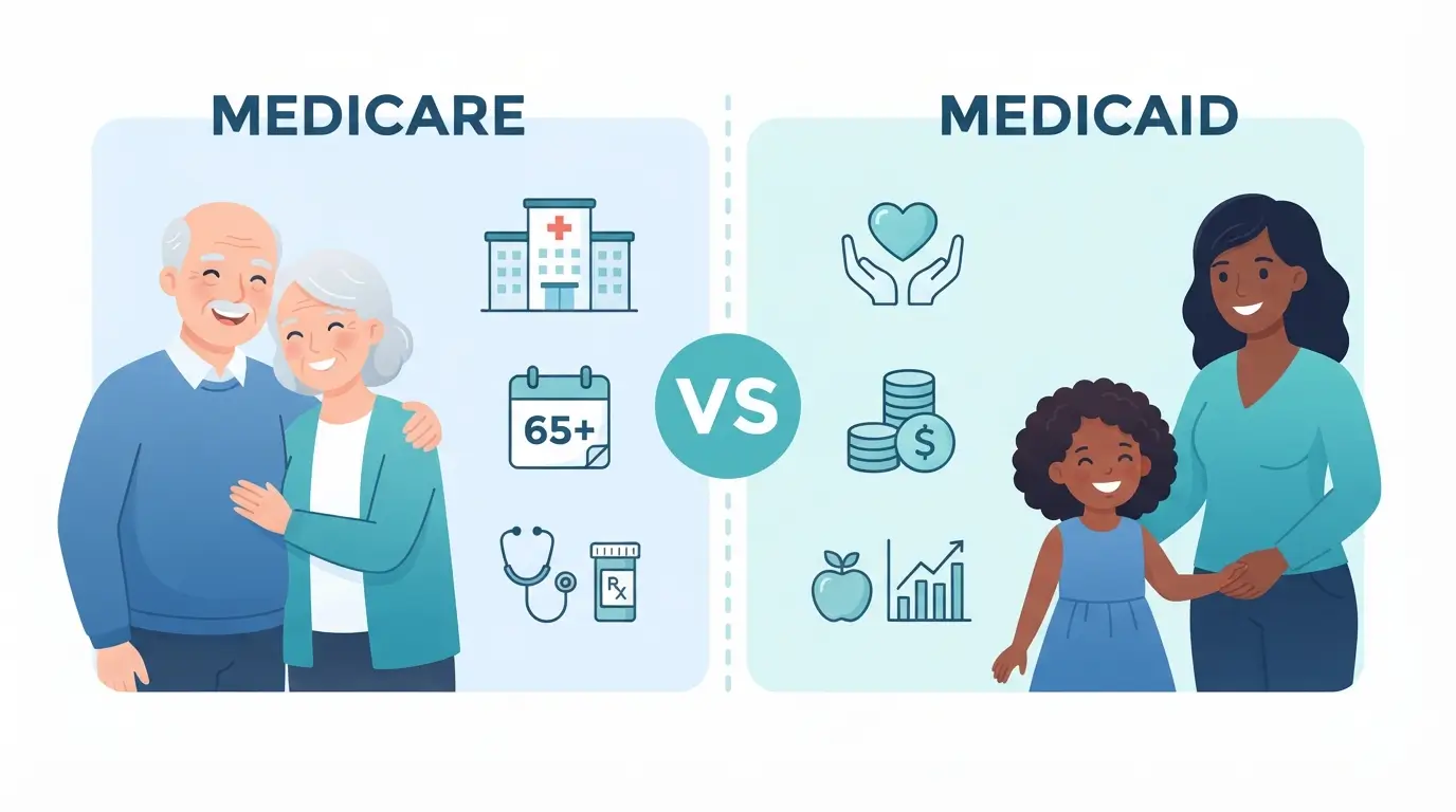 difference between medicare and medicaid