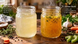 difference between stock and broth